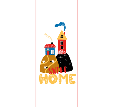 Tenda a rullo frasi illustrazione di casa affascinante - TenStickers