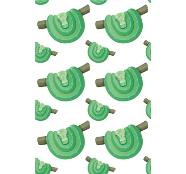 Tenda a rullo animali disegno del serpente verde - TenStickers