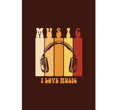 Tenda a rullo frasi cuffie musicali design - TenStickers