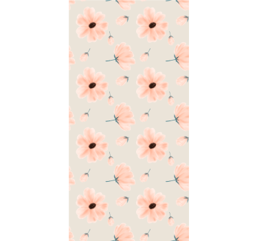 Tenda a rullo fiori e piante motivo floreale pastello - TenStickers