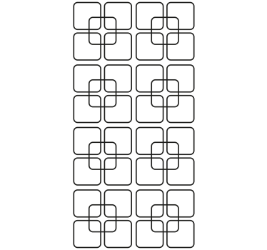 Tenda a rullo moderna quadrati geometrici in bianco e nero - TenStickers