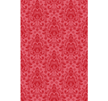 Tenda a rullo classica motivo barocco rosso - TenStickers