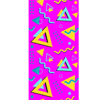 Tende a rullo più vintage modello triangoli retrò - TenStickers