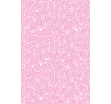 Tenda a rullo animali motivo a conchiglia rosa - TenStickers