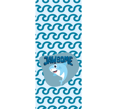 Tenda a rullo cameretta squalo bambino con nome - TenStickers