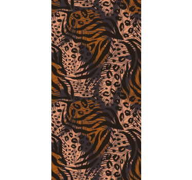 Tenda a rullo animali tema giungla fantasia - TenStickers