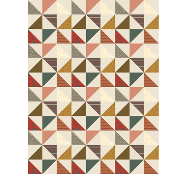Tende a rullo super vintage Patchwork geometrico - TenStickers