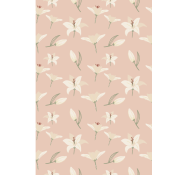 Tenda a rullo fiori e piante motivo floreale delicato - TenStickers