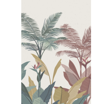 Tenda a rullo albero Piante tropicali in terracotta - TenStickers