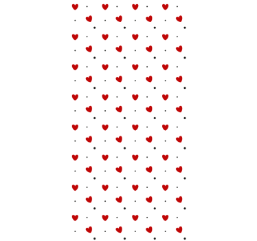 Tenda a rullo romantica delizia del modello del cuore - TenStickers