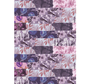 Tenda a rullo fiori Collage floreale - TenStickers