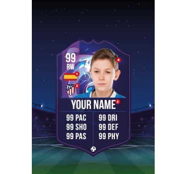 Tende a rullo Bambini tessera del calciatore - TenStickers