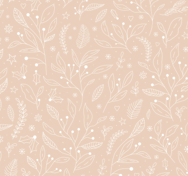 Tenda a rullo beige piante di natale - TenStickers