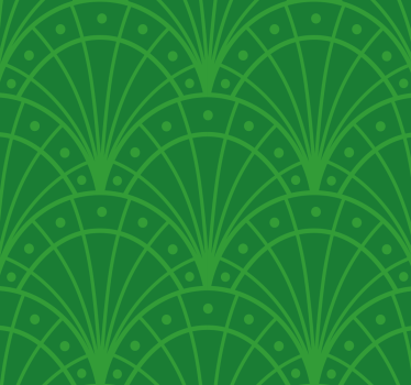 Tenda a rullo colore verde art deco - TenStickers