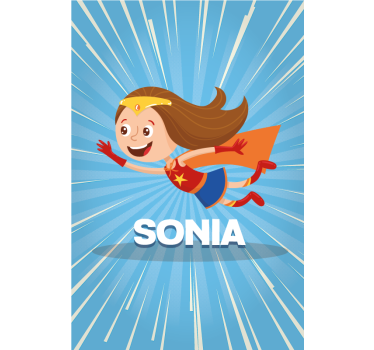 Tenda a rullo personalizzabile ragazza fantastica - TenStickers