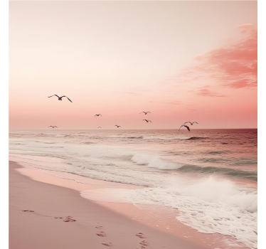 Tende a rullo romantiche cielo mignolo con uccelli - TenStickers