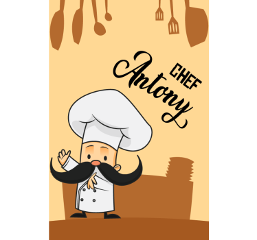Tenda a rullo cucina chef personalizzato - TenStickers