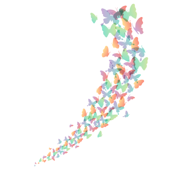 Tende a rullo di farfalle volare in linea - TenStickers