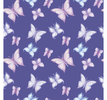 Tende a rullo di farfalle sfondo viola - TenStickers