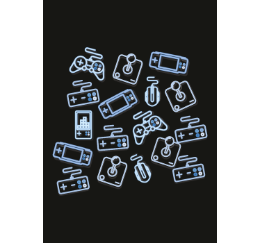 Tenda a rullo controlli blu - TenStickers