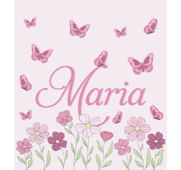 Tende a rullo personalizzabili fiori e farfalle - TenStickers