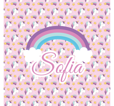 Tende a rullo personalizzabili modello di unicorno - TenStickers