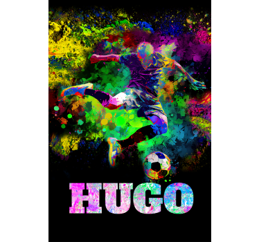 Tenda a rullo calcio disegno colorato - TenStickers