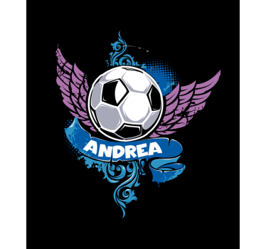 Tenda a rullo calcio palla volante con nome - TenStickers