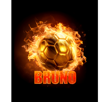 Tenda a rullo calcio palla di fuoco dorata - TenStickers
