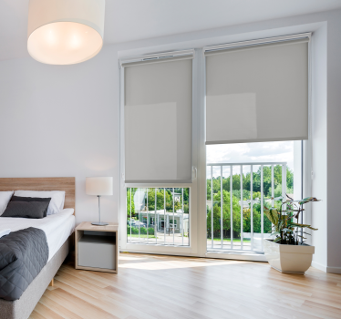 Tenda a rullo con tessuto traslucido grigio - TenStickers