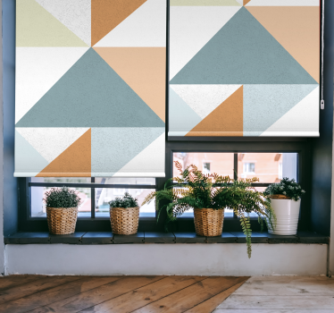 Tenda a rullo moderna modello geometrico a triangolo - TenStickers