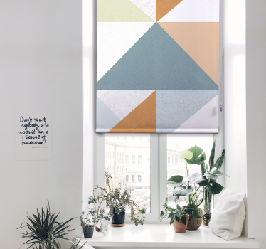 Tenda a rullo moderna modello geometrico a triangolo - TenStickers