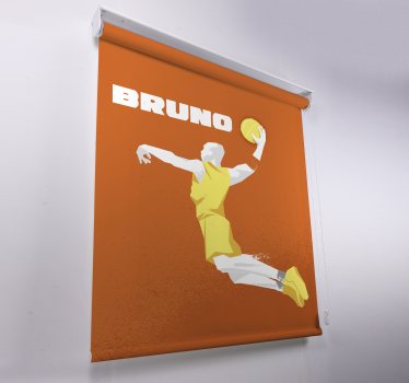 Tenda a rullo basket e nome personalizzato - TenStickers