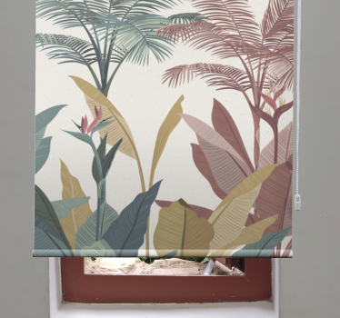 Tenda a rullo albero Piante tropicali in terracotta - TenStickers