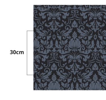 Tenda a rullo classica ornamenti damascati scuri - TenStickers