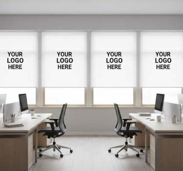 Tenda a rullo per ufficio logo aziendale personalizzato - TenStickers