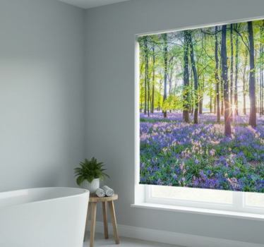 Tenda a rullo alberi modernismo ispirato alla natura - TenStickers