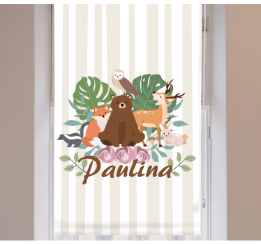 Tenda a rullo animali collezione fauna forestale - TenStickers