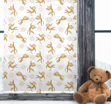 Tenda a rullo animali modello sole scimmia - TenStickers