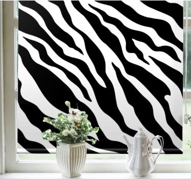 Tenda a rullo animali motivo a strisce zebrate - TenStickers