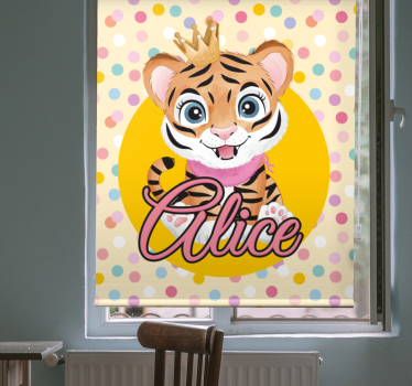 Tenda a rullo cameretta tigrotto personalizzato - TenStickers