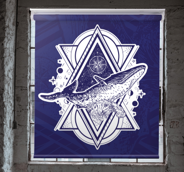 Tenda a rullo animali sagoma di balena enorme - TenStickers