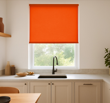Tenda a rullo arancione tono caldo semplice - TenStickers