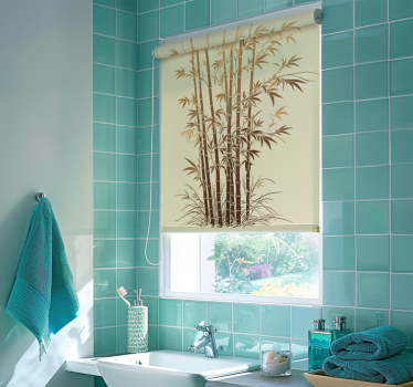 Tenda a rullo bagno bambù zen - TenStickers