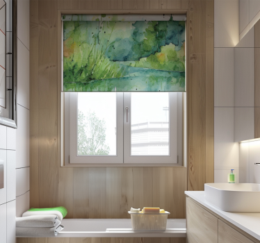 Tenda a rullo bagno palude astratta - TenStickers
