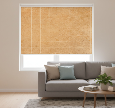 Tenda a rullo beige a quadretti chiari - TenStickers