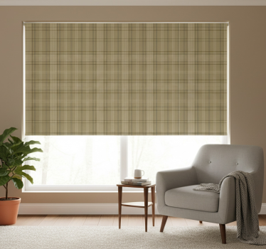 Tenda a rullo beige design oliva grigia anni '60 - TenStickers