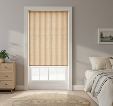 Tenda a rullo beige effetto tessuto juta - TenStickers