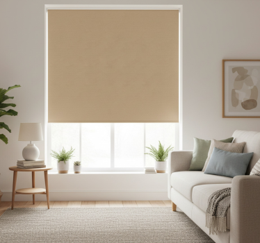 Tenda a rullo beige effetto juta naturale - TenStickers