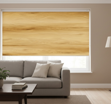 Tenda a rullo beige effetto legno chiaro realistico - TenStickers